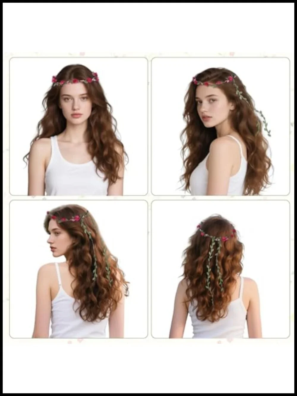 Set of 16 Boho Paper Flower Crowns, Floral Hair Wreaths for Weddings, Fairy